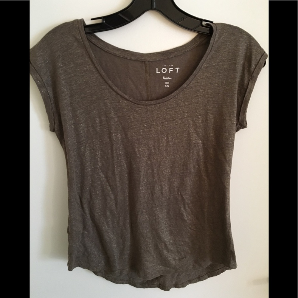 LOFT Silver Shimmer Muscle Tee